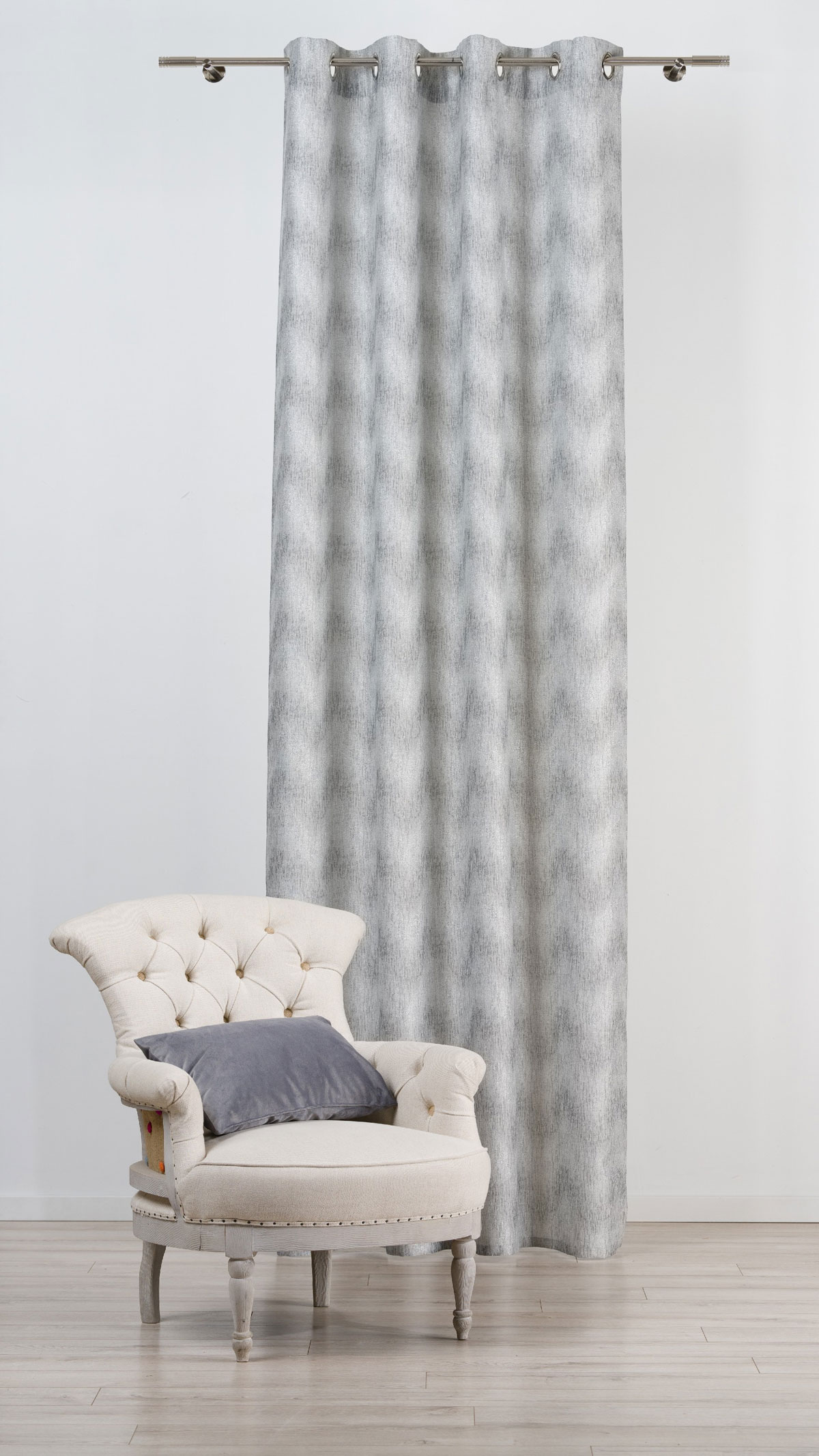 Durante Curtain grey fabric
