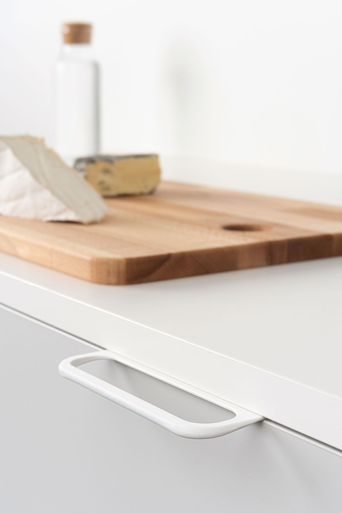 Rim matt white handles