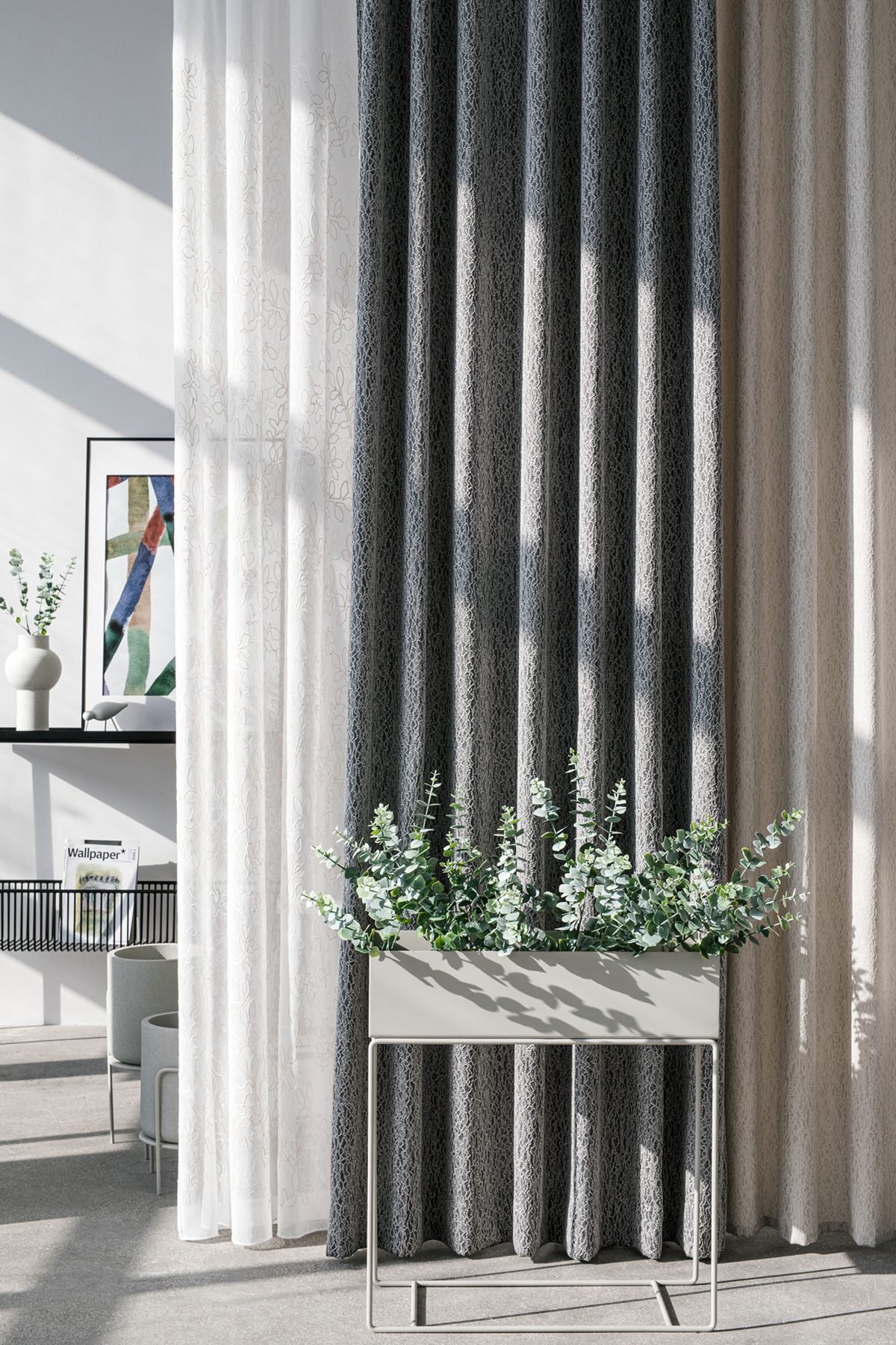 lamezza grey colored material