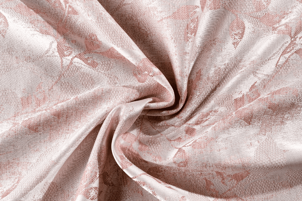 marsala pink colored material curtain