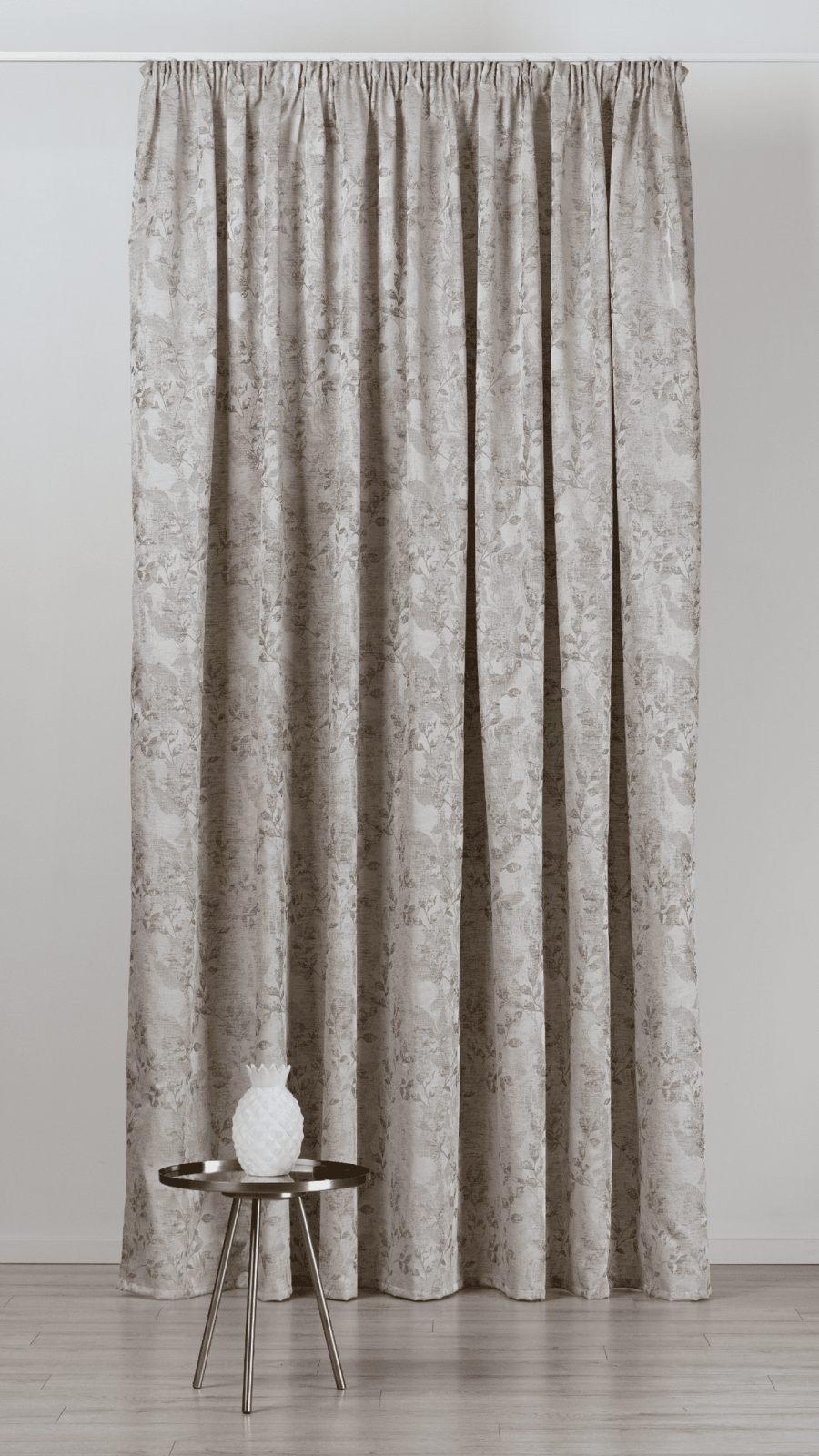 marsala grey colored material curtain