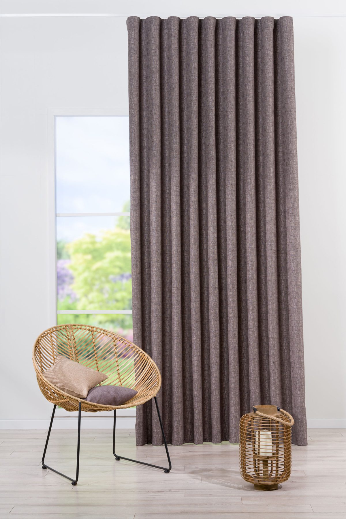 ruben beige colored material curtain