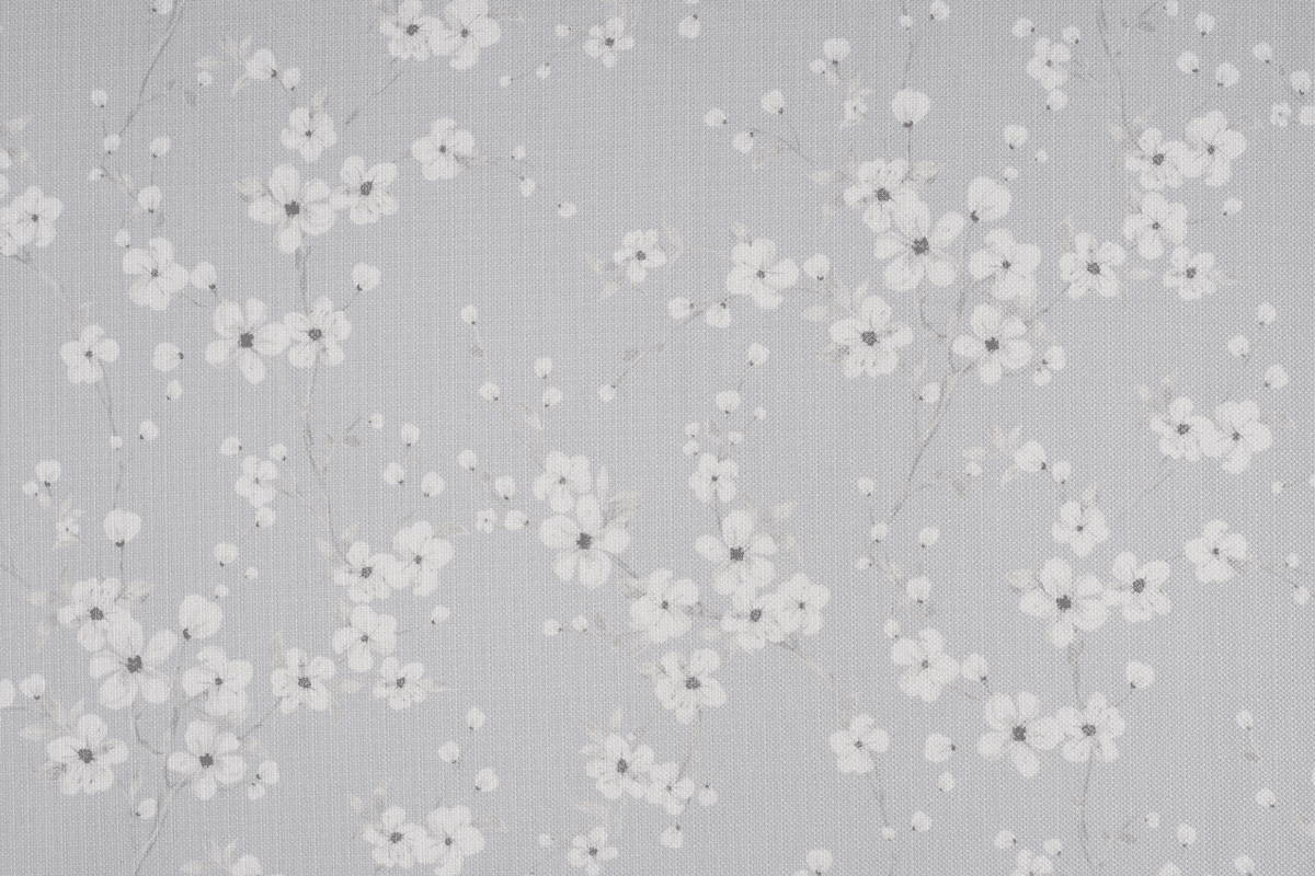 sakura grey colored material curtain