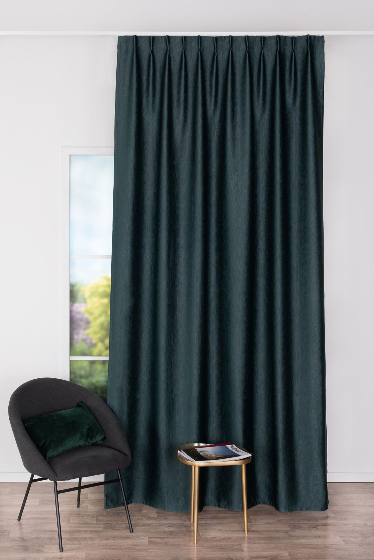 bellagio blue print curtain