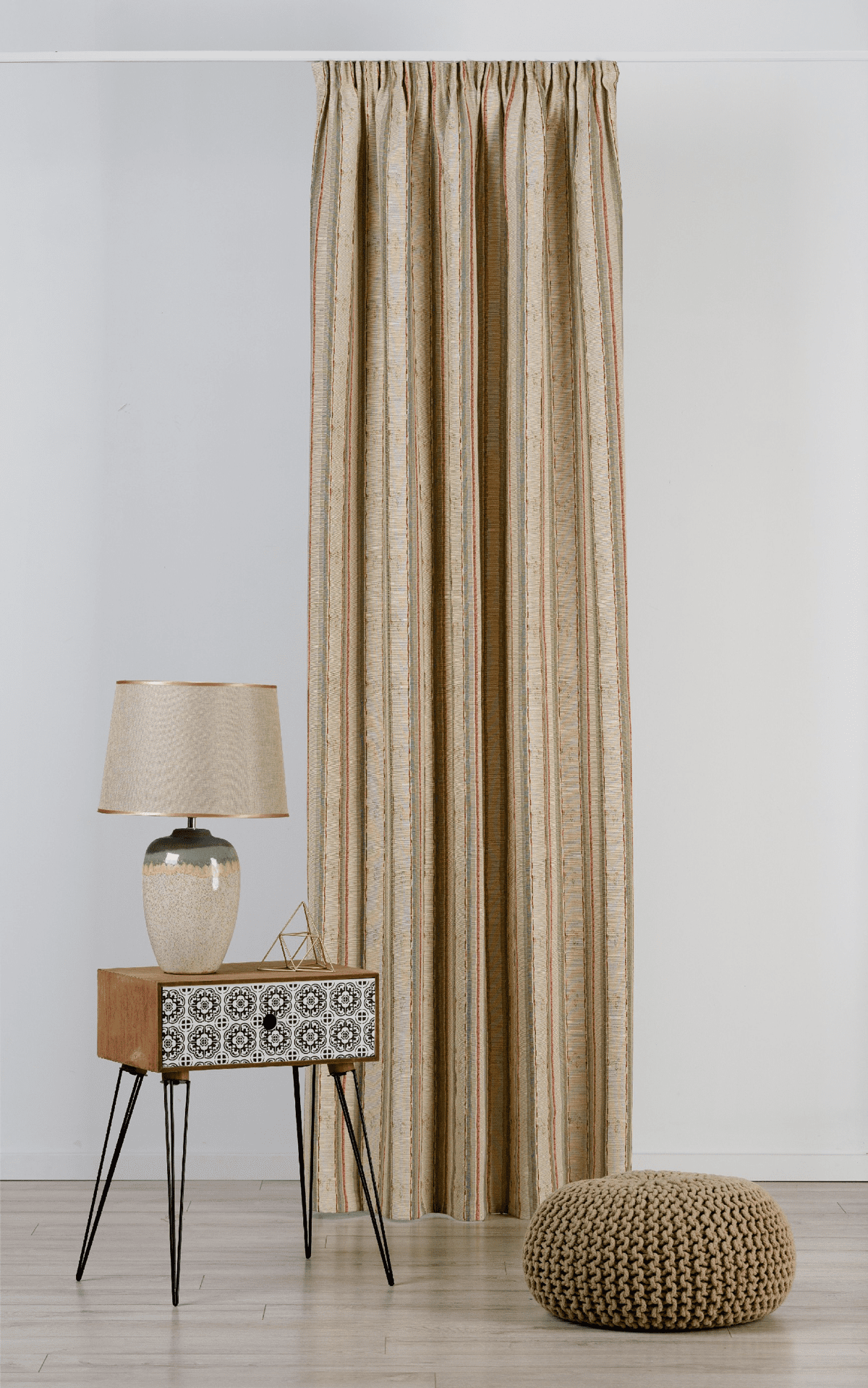 celyn green colored material curtain