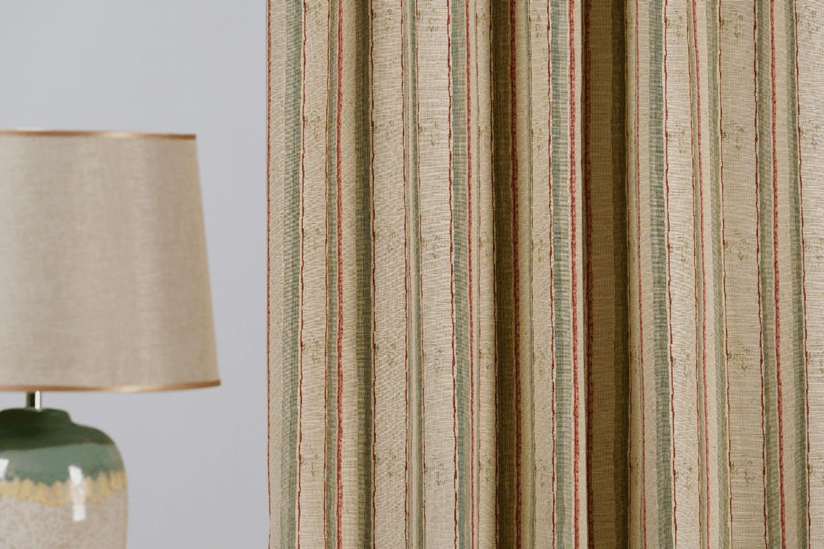 celyn green colored material curtain