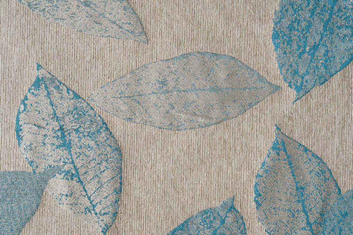 delancy blue colored material curtain