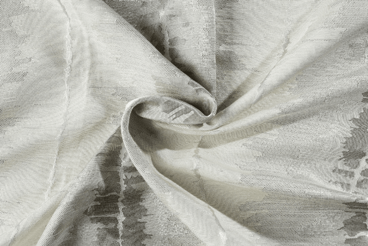 gaia grey colored material curtain