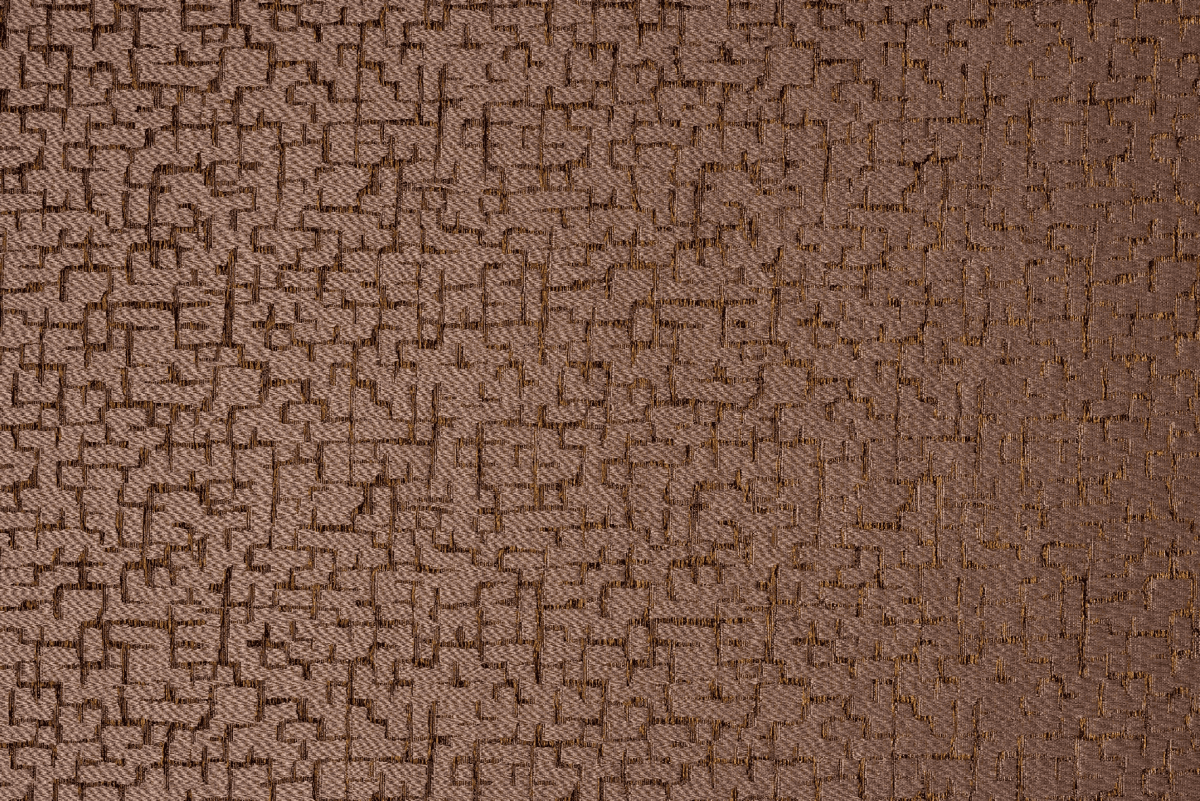 maze brown colored material curtain