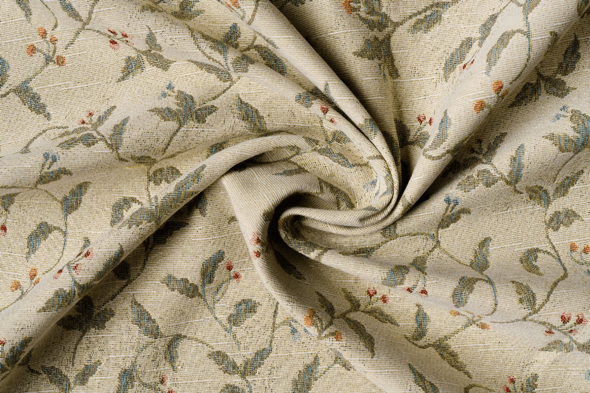 merlyn green colored material curtain