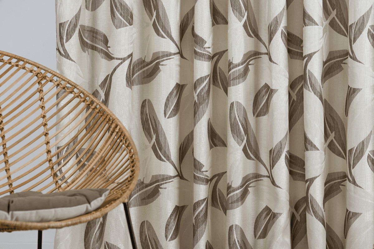 nydia beige colored material curtain