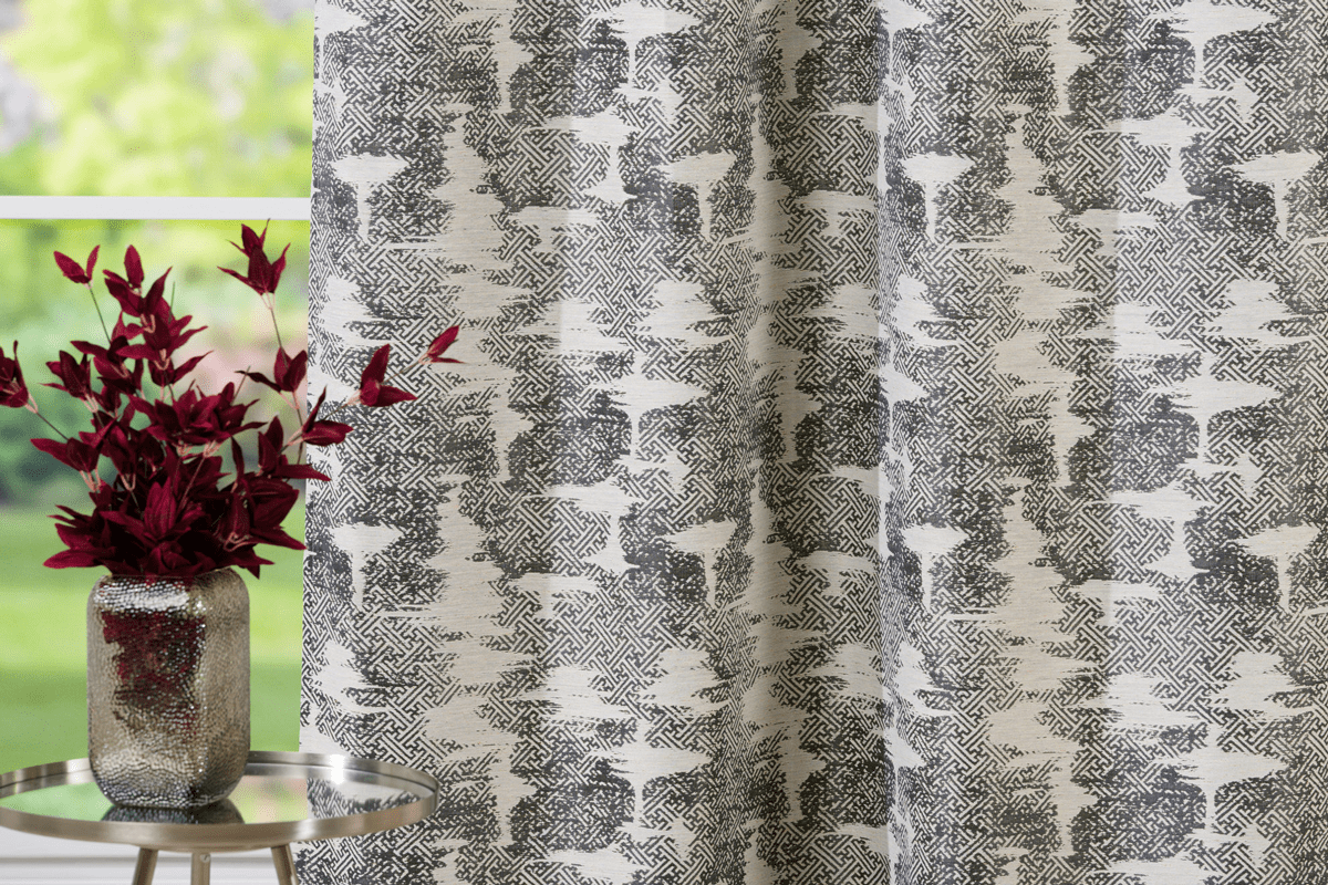 tagus black colored material curtain