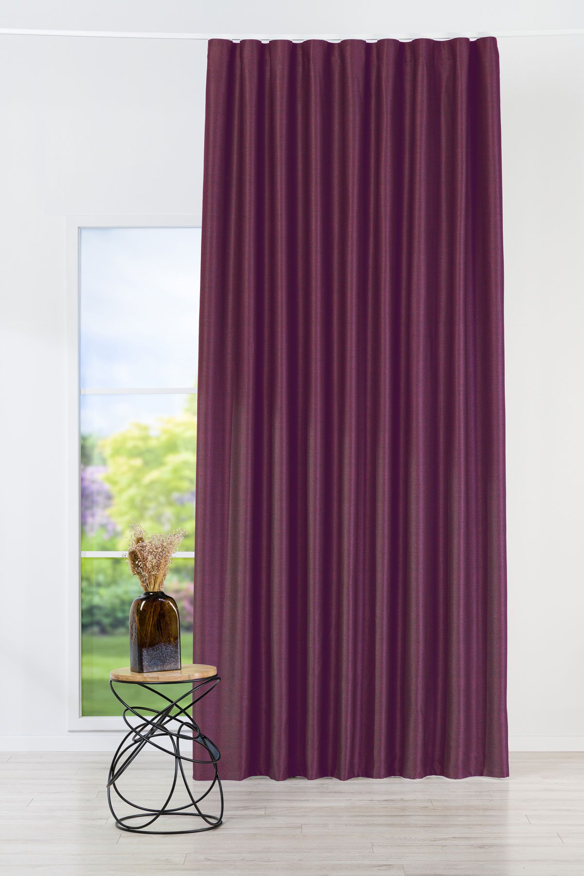 torre purple colored material curtain