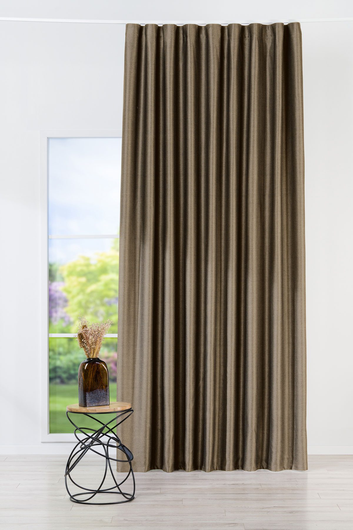 torre gold colored material curtain