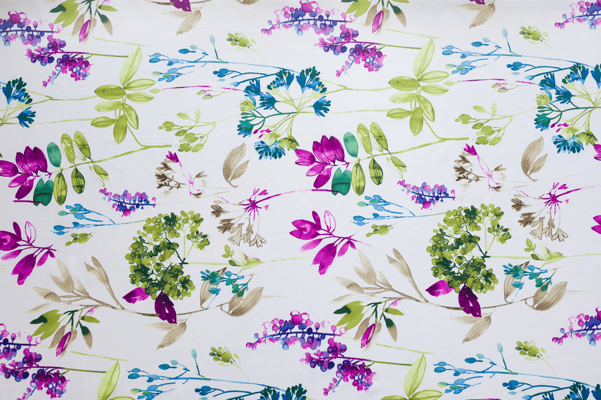 trellise purple colored material curtain