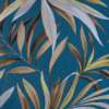 bahamas blue colored material curtain