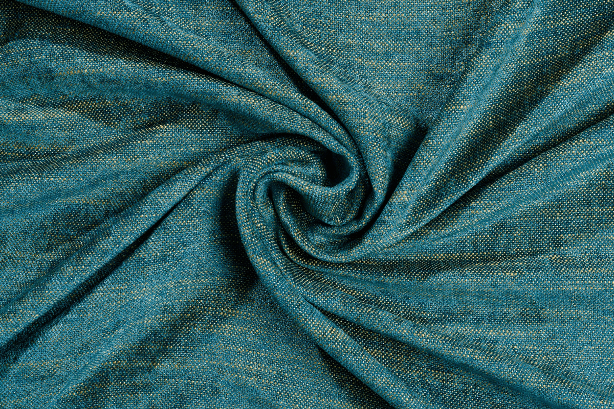 brooke blue colored material curtain