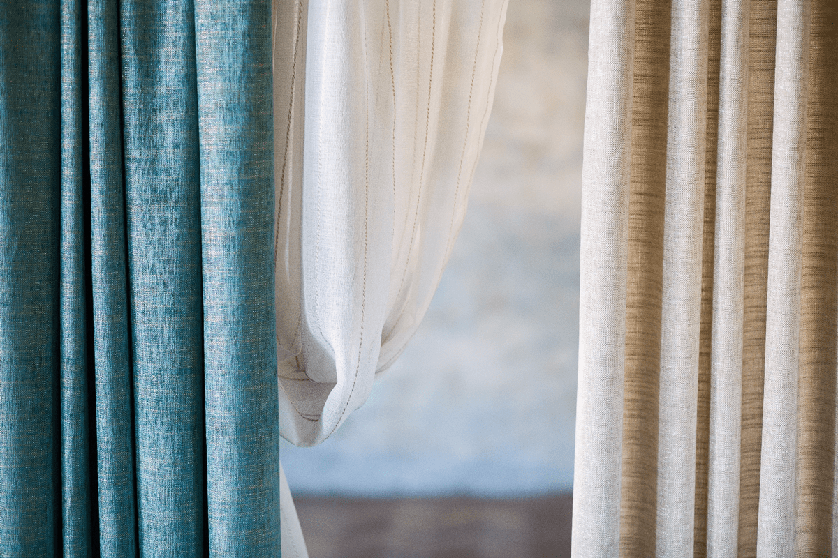 brooke beige colored material curtain