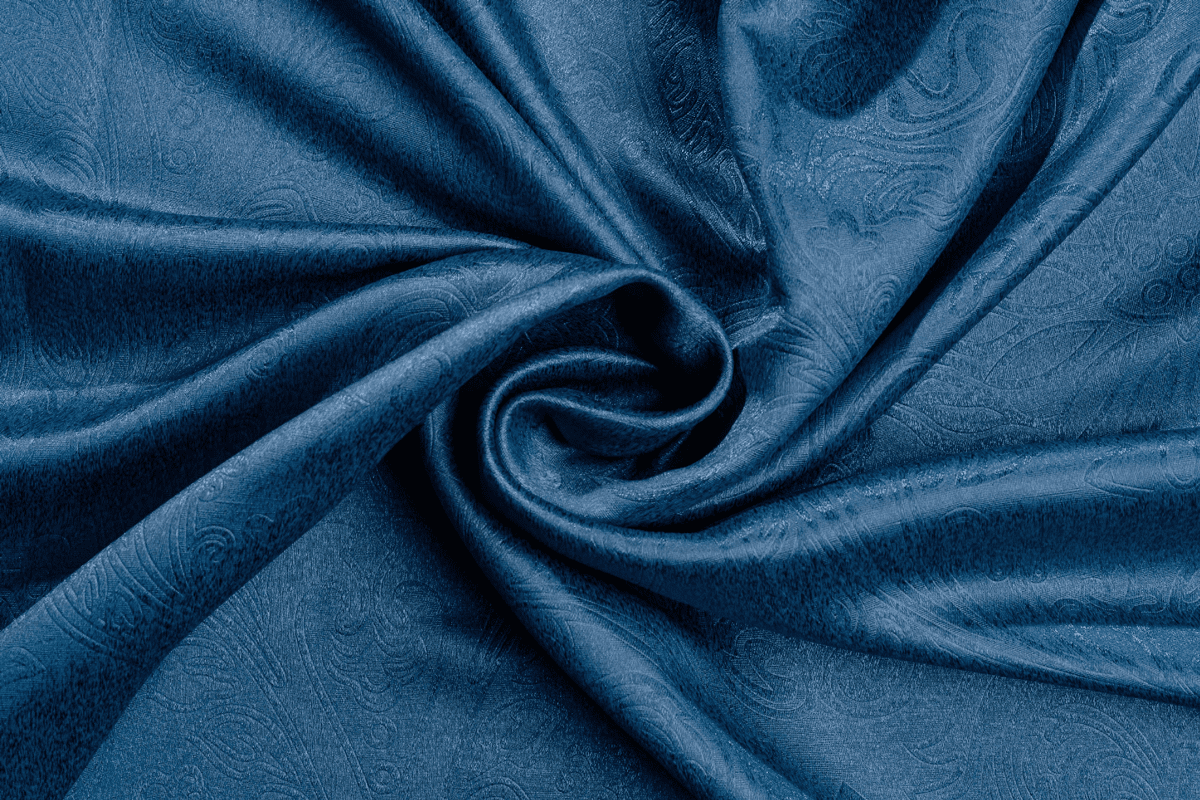 cora blue colored material curtain