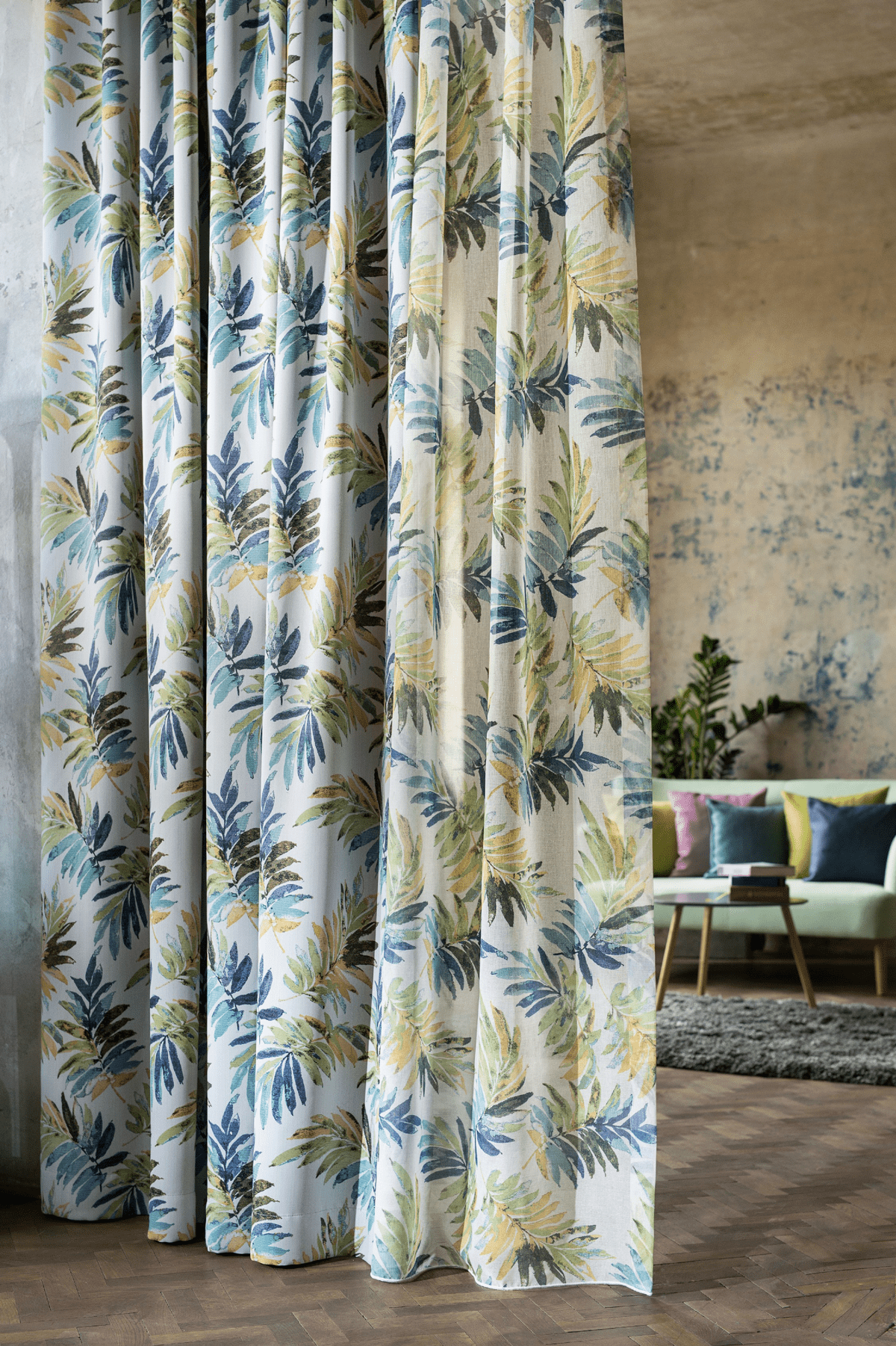 malibu white colored material curtain