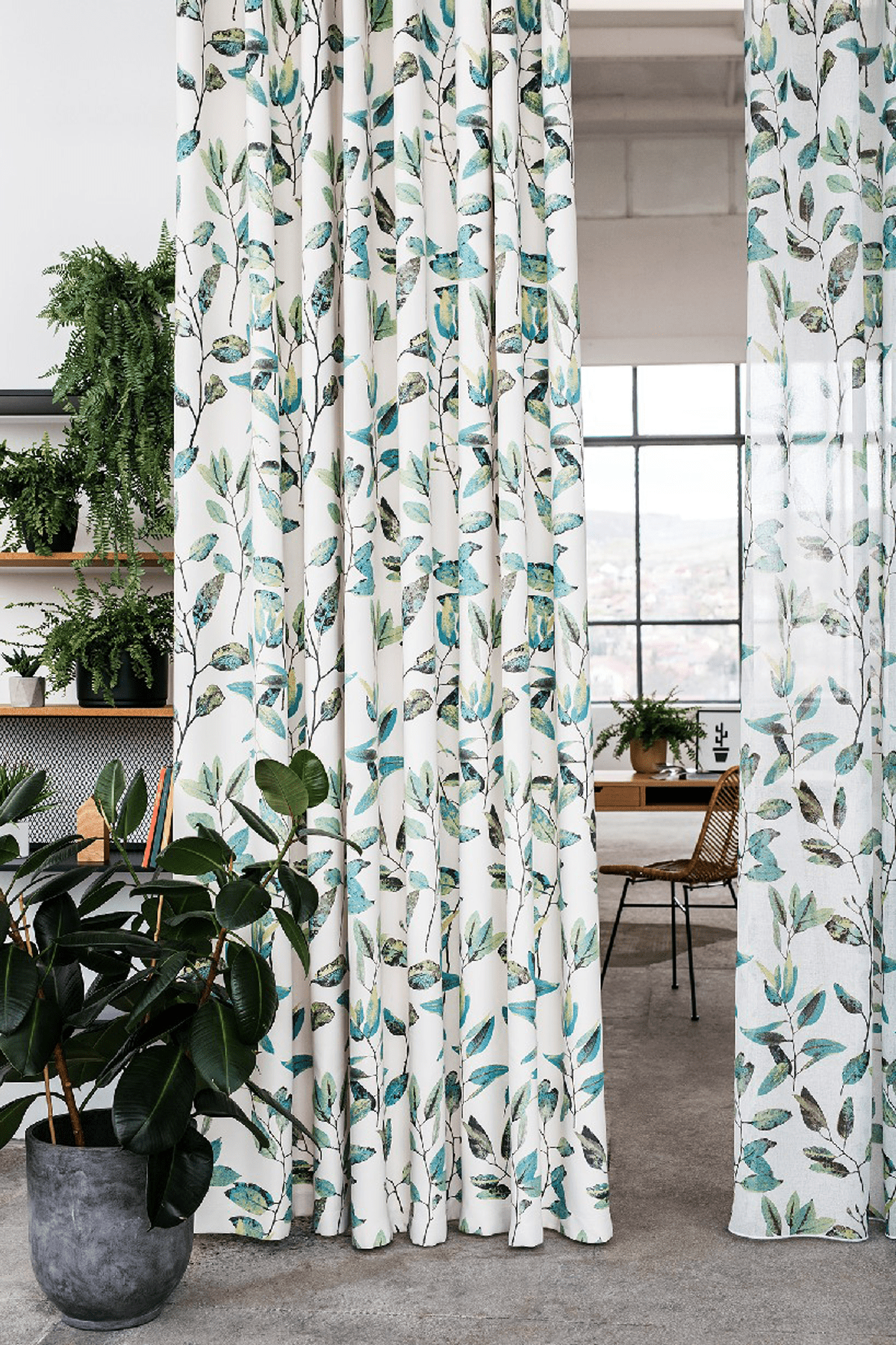 maui pink colored material curtain