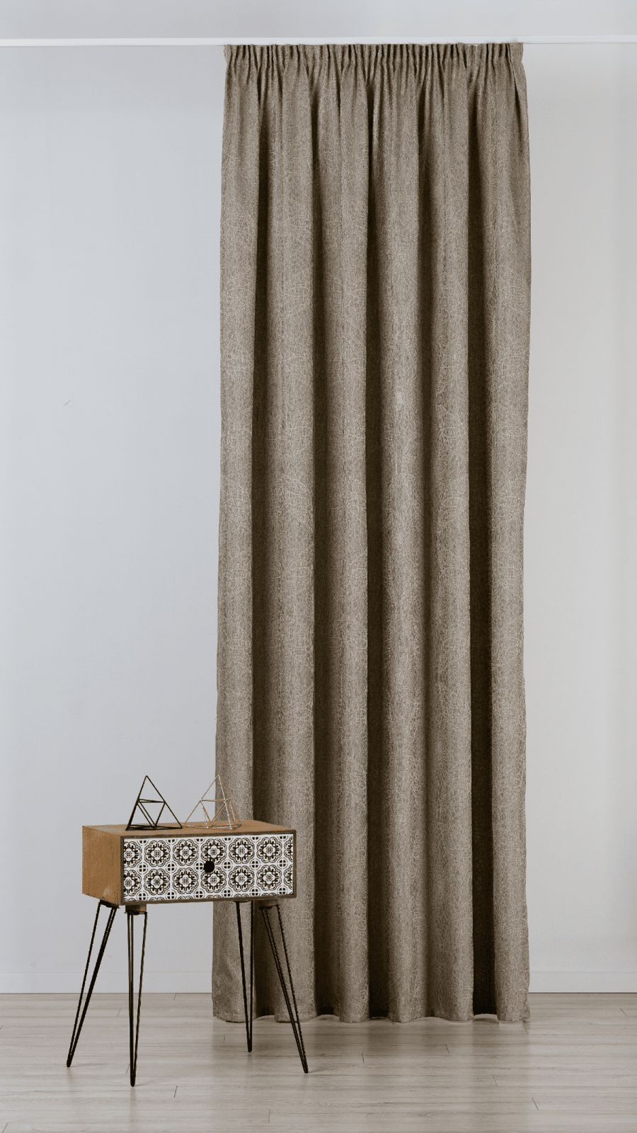 elysium coffee colored material curtain