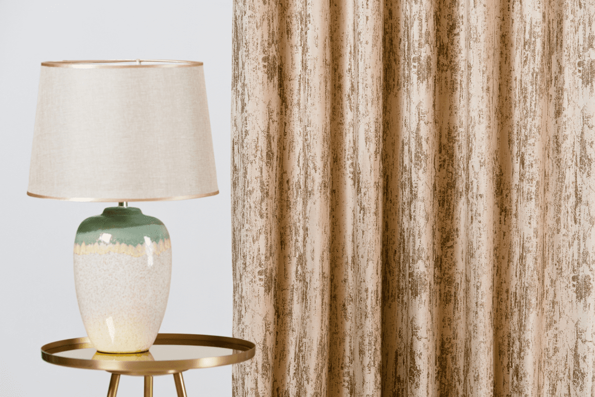 lussuria beige colored material curtain