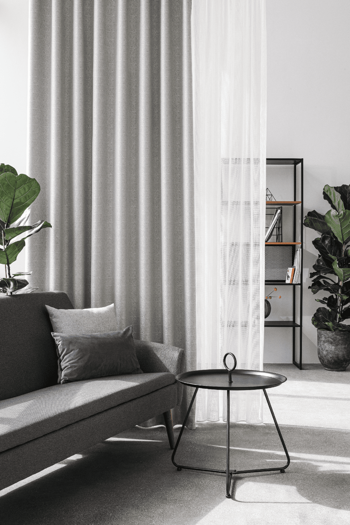 teorema beige colored material curtain