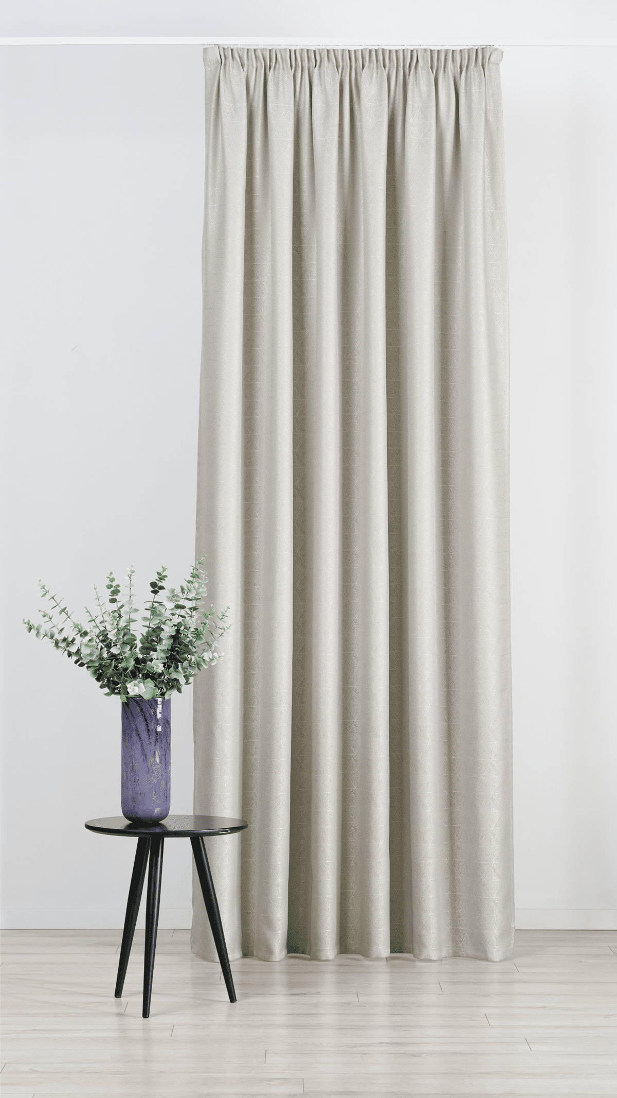 teorema beige colored material curtain