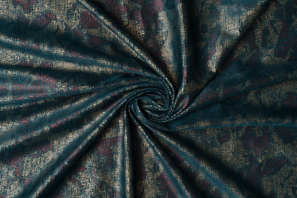 zanzibar green colored material curtain