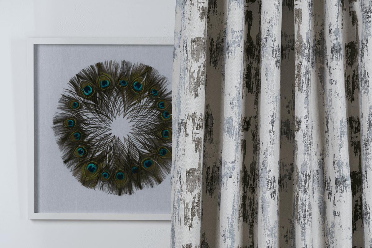 fusion grey colored material curtain