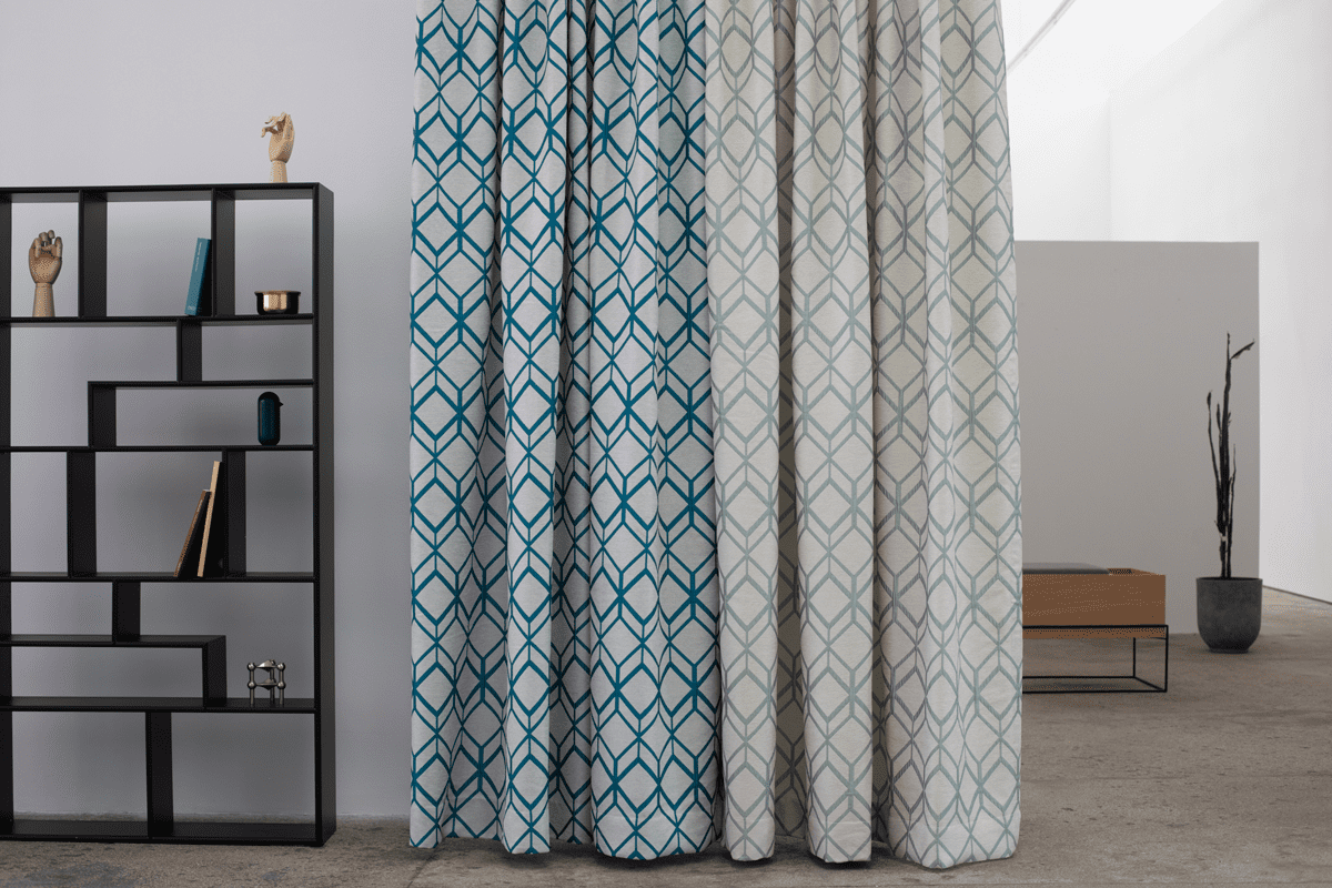 kubo black colored material curtain