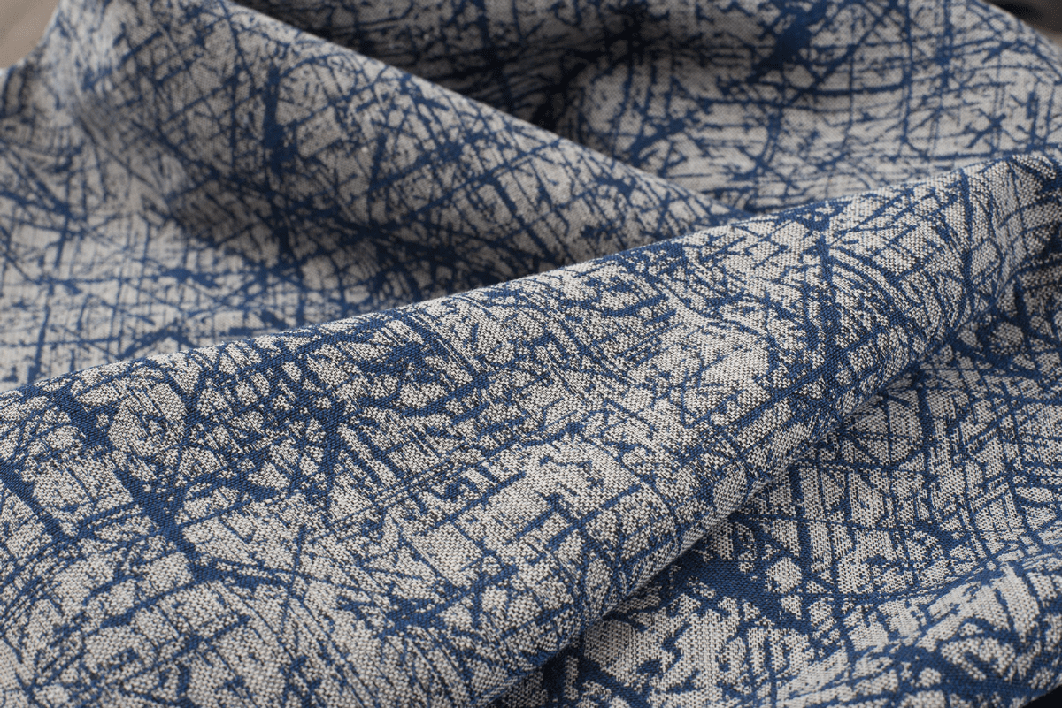 oscar blue colored material curtain