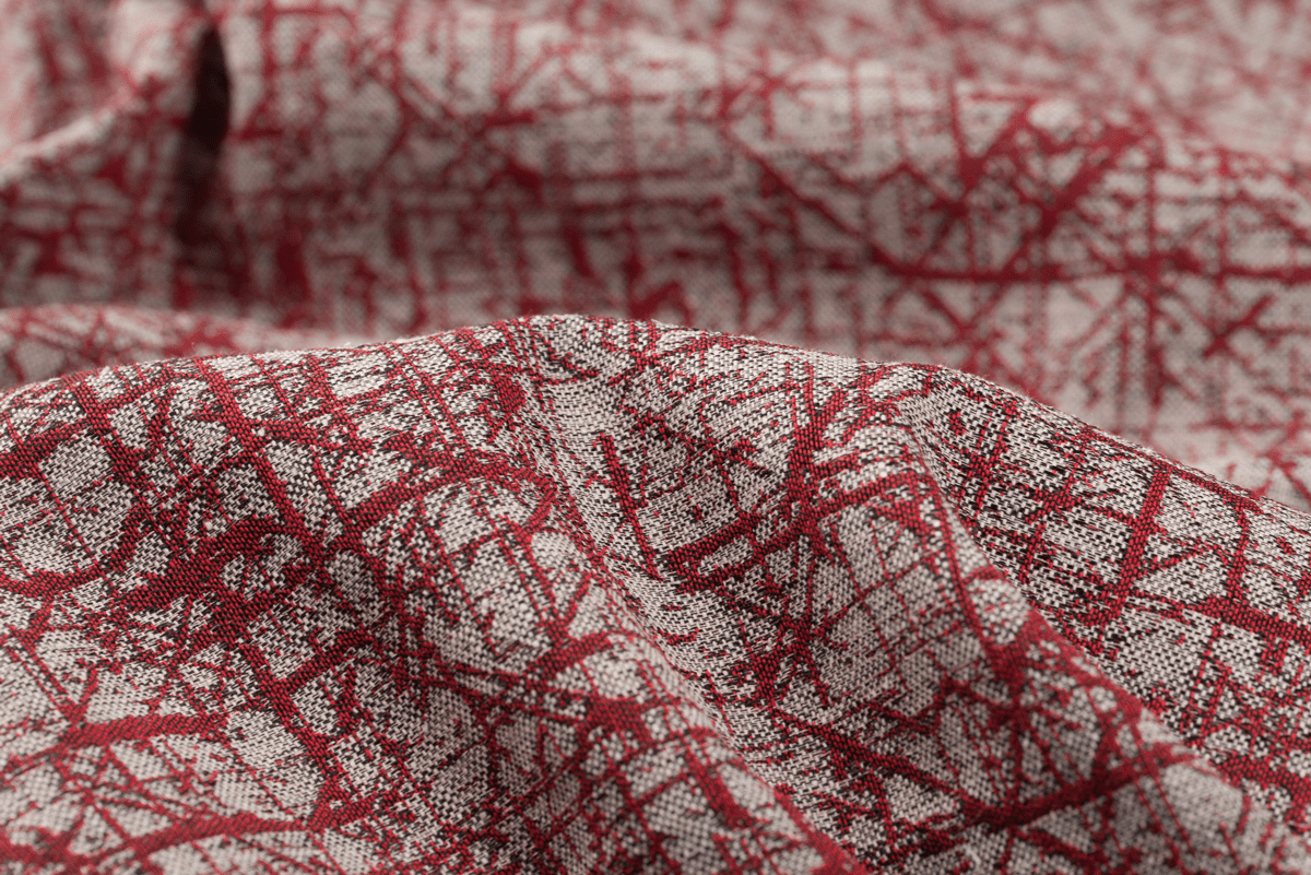 oscar red colored material curtain