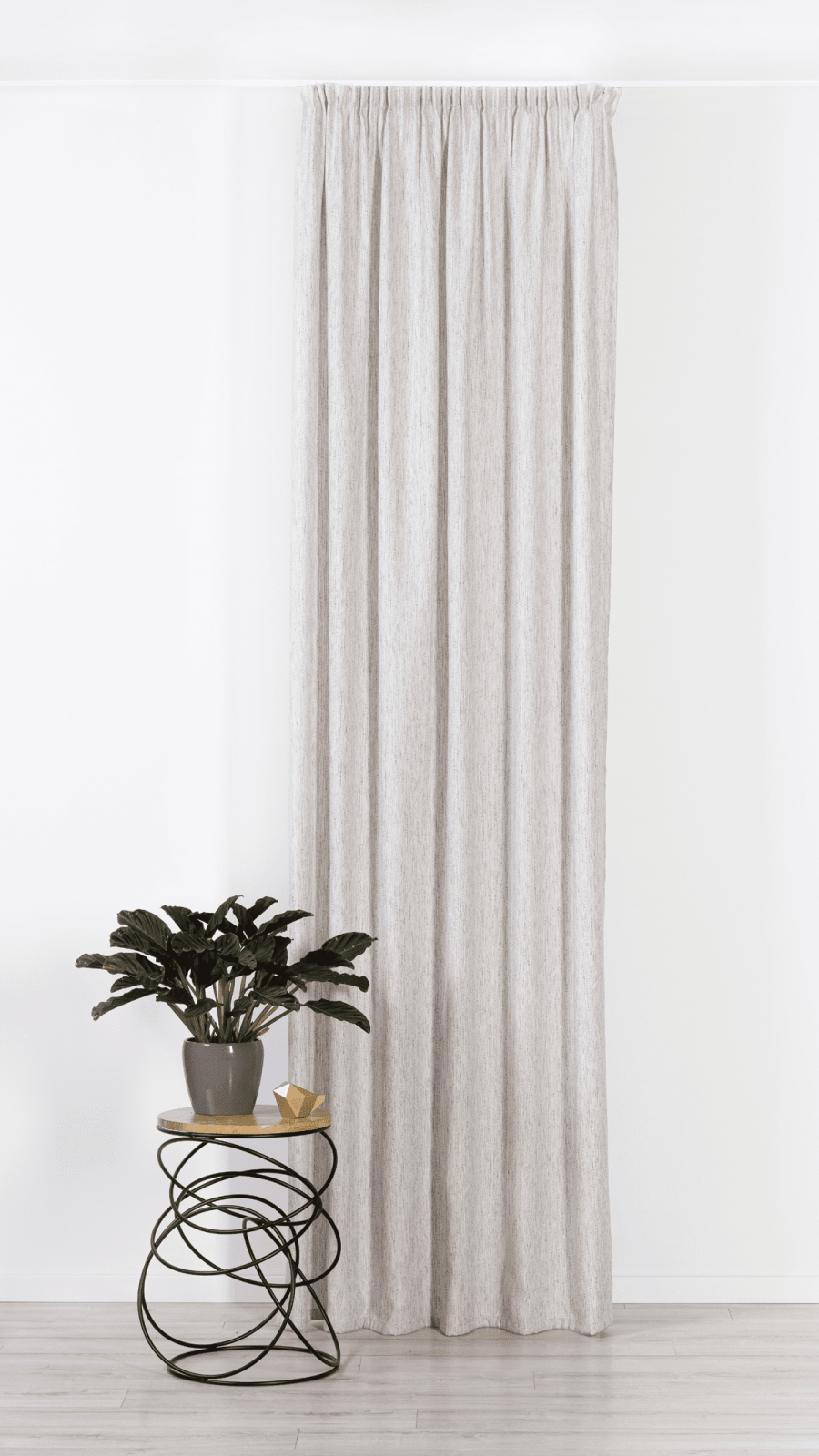 belmont wite colored material curtain