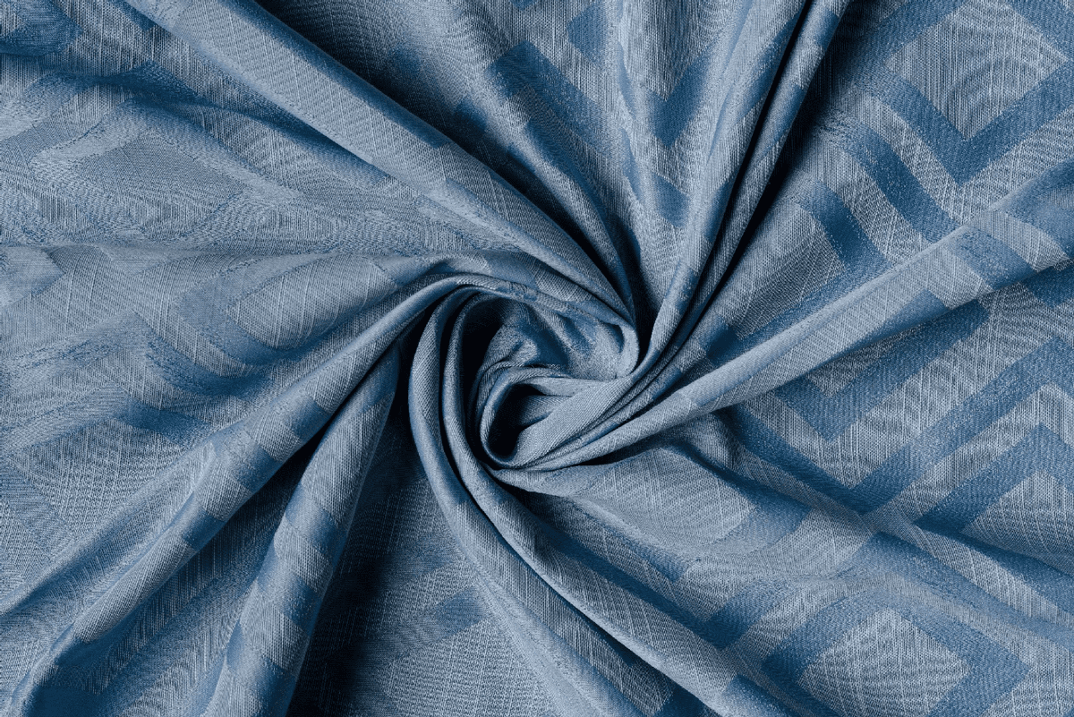 giuseppe blue colored material curtain