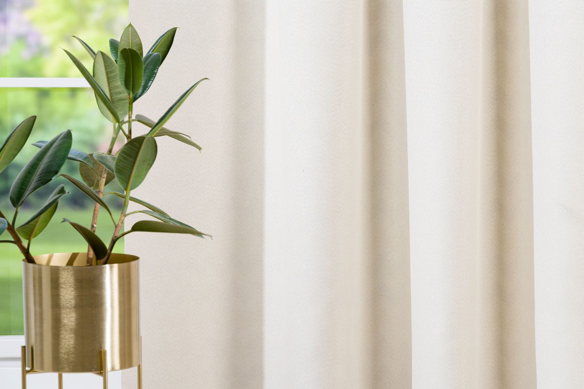 icarus yellow colored material curtain