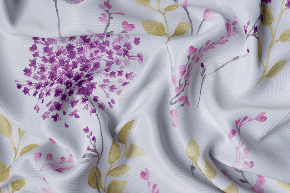 tahiti purple colored material curtain