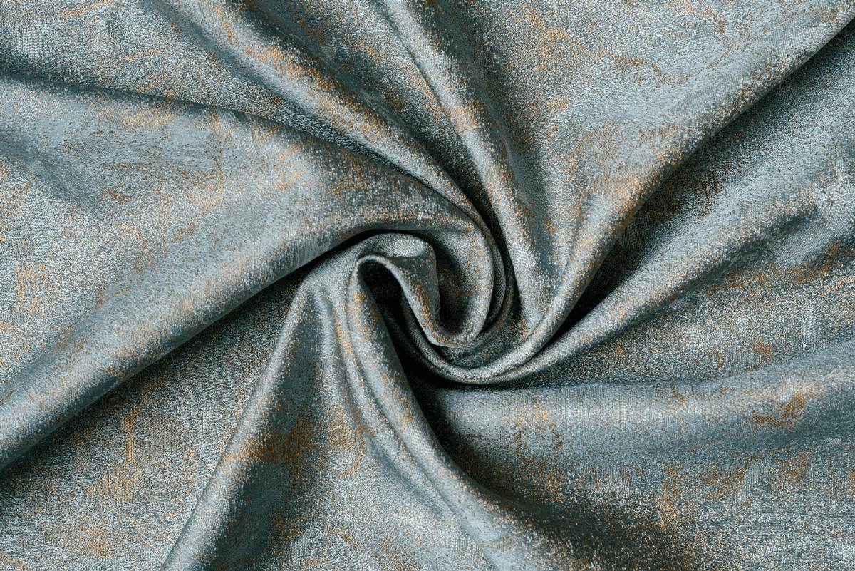 essenza blue colored material curtain