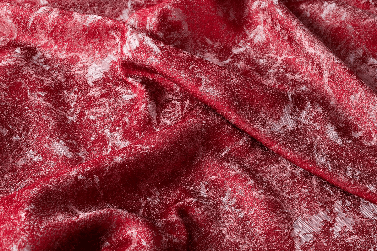 essenza red colored material curtain