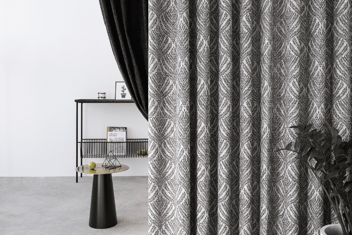 sesimbra grey colored material curtain