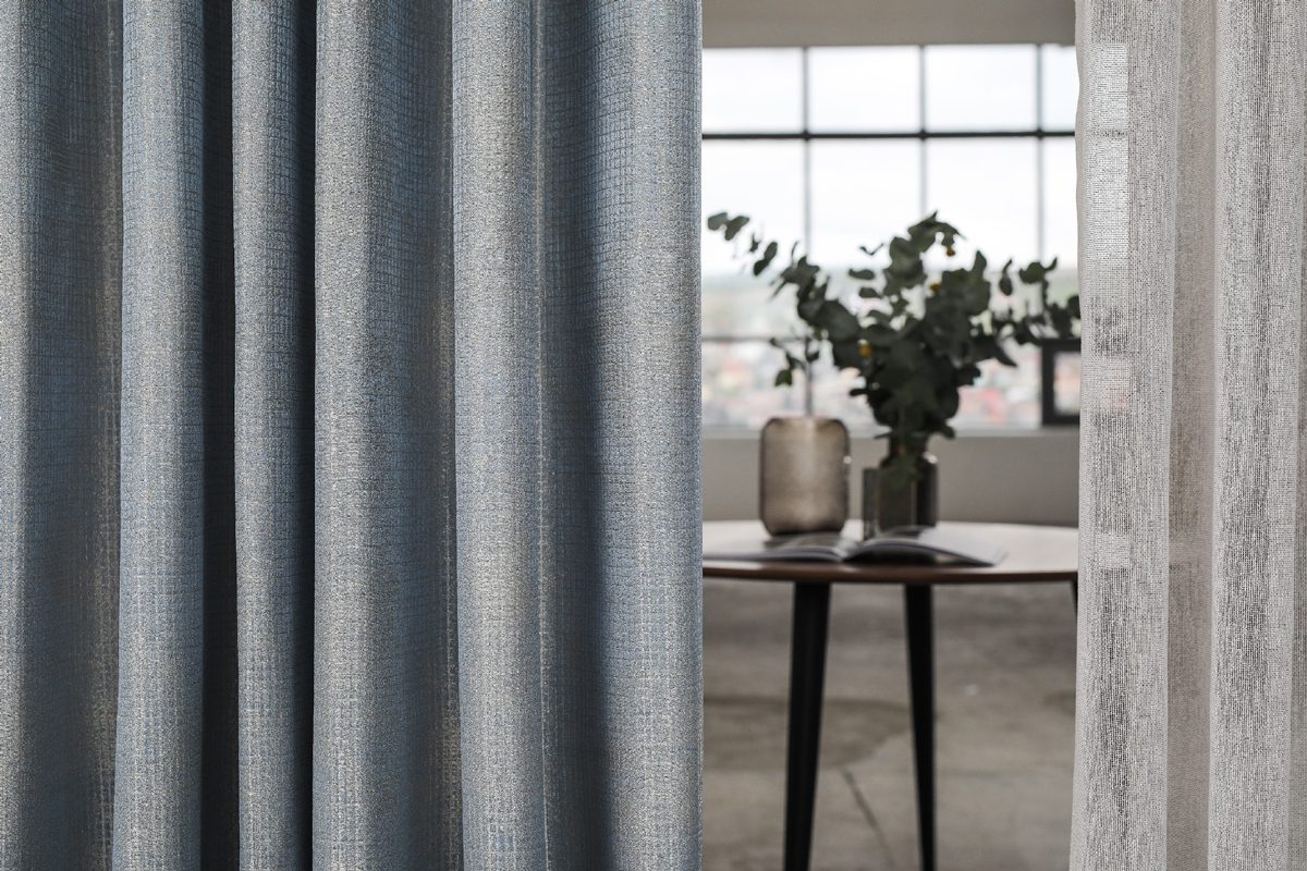 Azure grey colored material