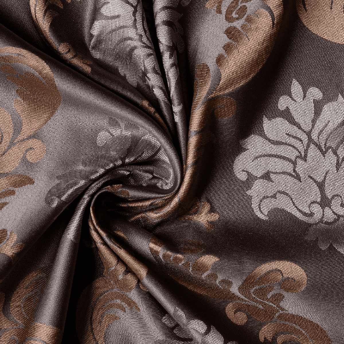 figaro coffee colored material curtain