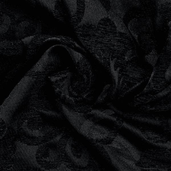 richard black colored material curtain