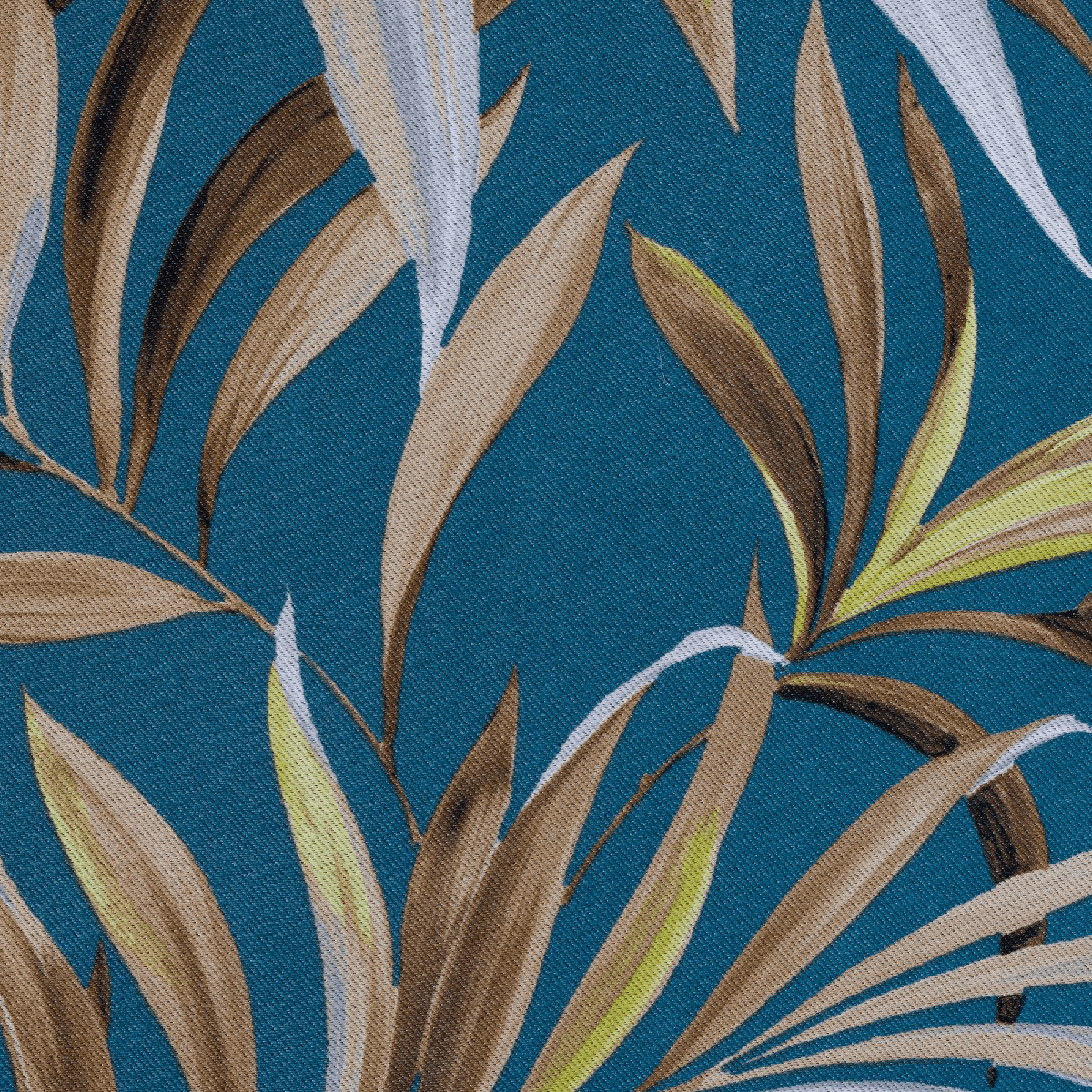 bahamas blue colored material curtain