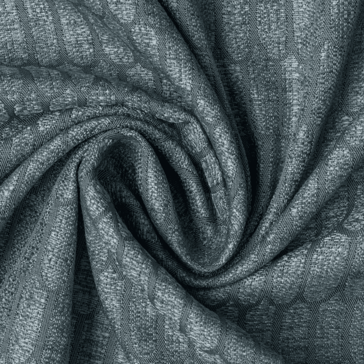 ruben blue colored material curtain