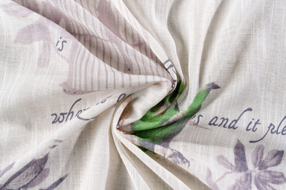 mahonia beige colored material curtain