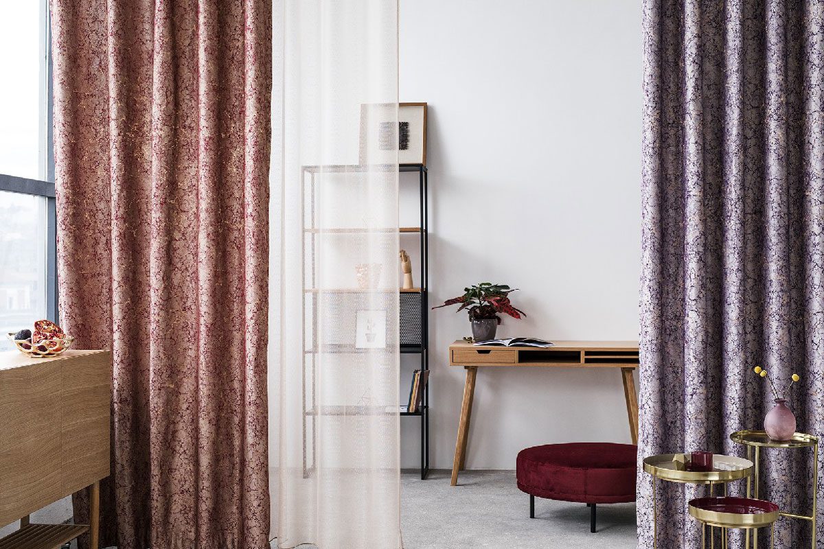 alchemia red print curtain