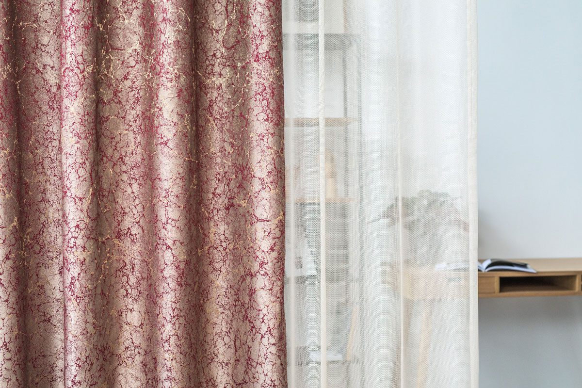 alchemia red print curtain