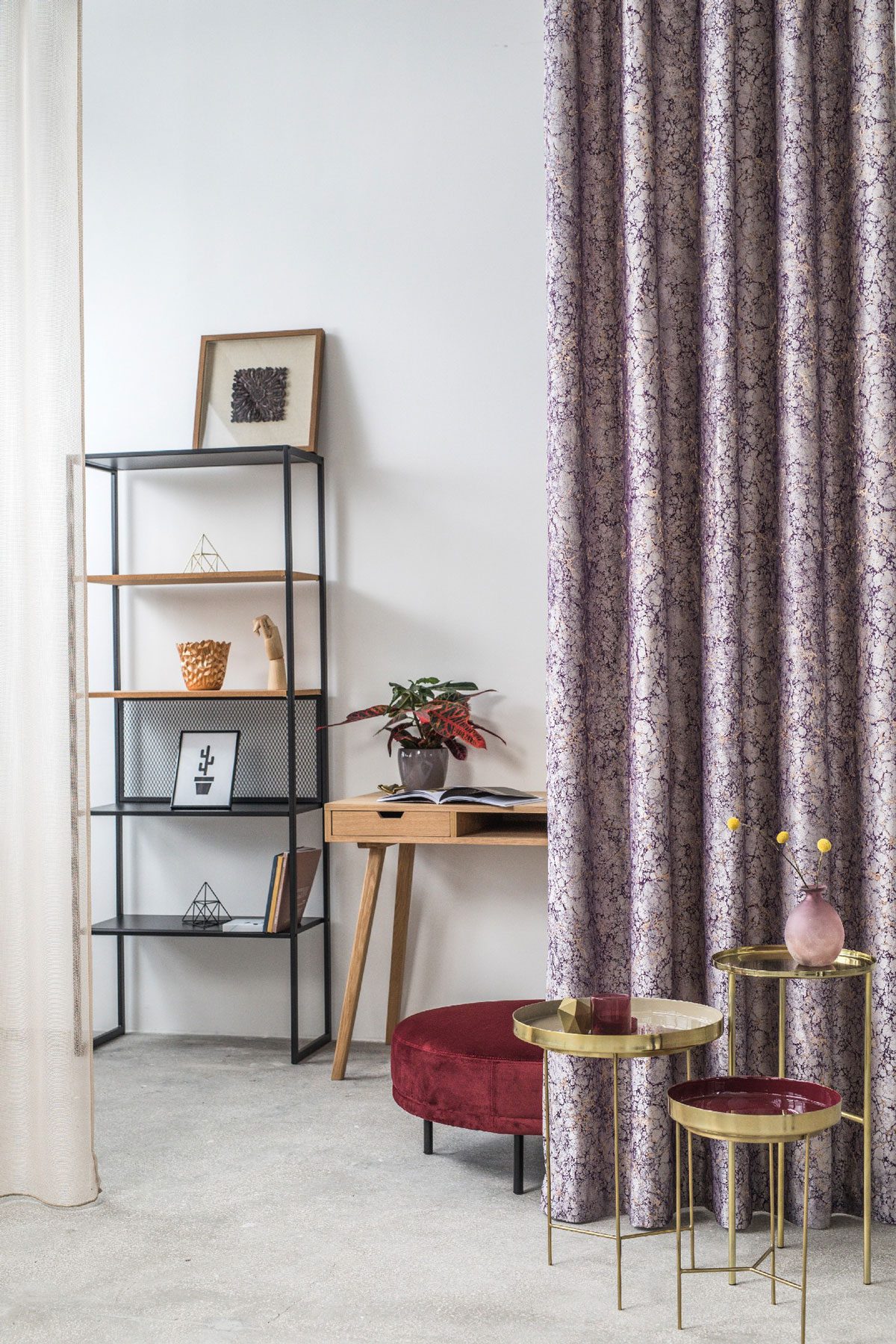 alchemia purple print curtain